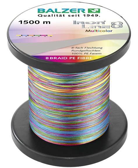 Balzer Iron Line 8 Multicolor 1500m Geflochtene Schnur Zum
