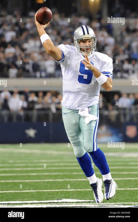 Dallas Cowboys Quarterback Tony Romo 9 Passes The Ball For A