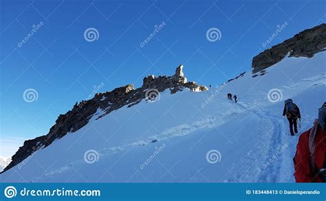 View On Glacier On The Way Of The Summit Editorial Stock Photo Image Of Altitude Alpinism
