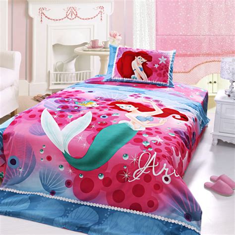 Twin bedding sets include everything you need to outfit your twin bed in one purchase—a comforter, fitted sheet, flat sheet, pillowcases, pillow shams and sometimes a bed skirt. Ariel princess bedding set twin size | EBeddingSets