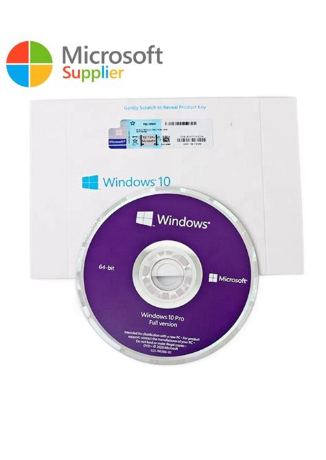 Microsoft Windows 10 Professional Dvd Package Microsoft Supplier