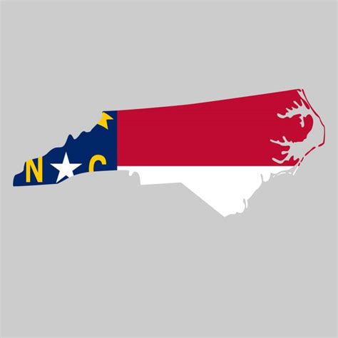 North Carolina State Flag Vinyl Cutout