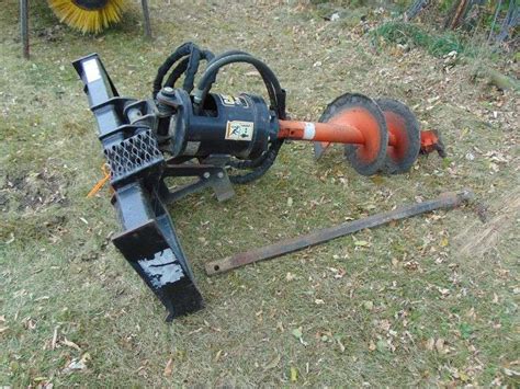 Quick Tach A19b Post Hole Digger W16 Auger And 4 Ft Extension Ziemer