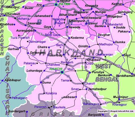 Political Map Of Jharkhand Physical Map Of Jharkhand