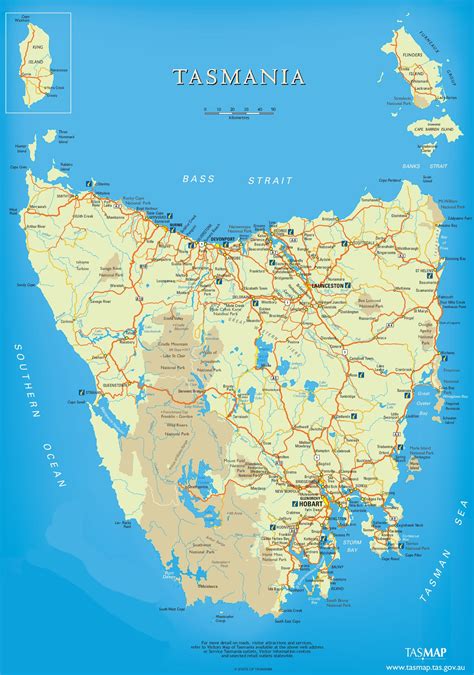 Printable Map Of Tasmania
