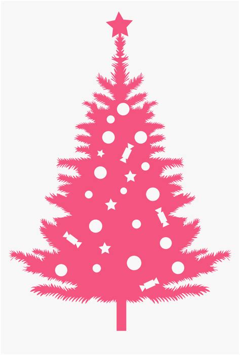Pink Christmas Tree Vector Hd Png Download Transparent Png Image