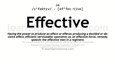 Pronunciation Of Effective Definition Of Effective Youtube