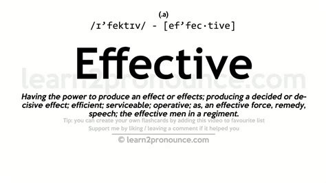 Pronunciation of Effective | Definition of Effective - YouTube