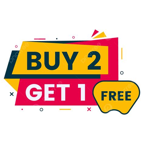 Buy 2 Get 1 Free Promotional Banner Vector Buy Two Get One Free Get 1