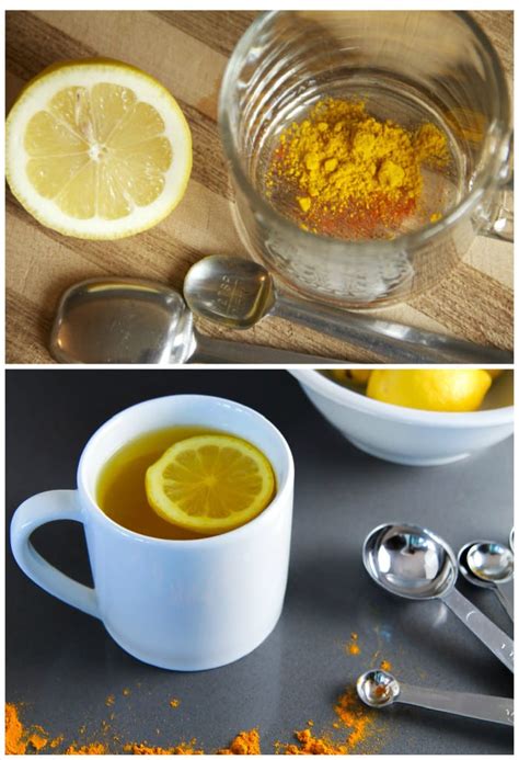 Warm Lemon Water And Turmeric Powerful Healing Drink And Perfect