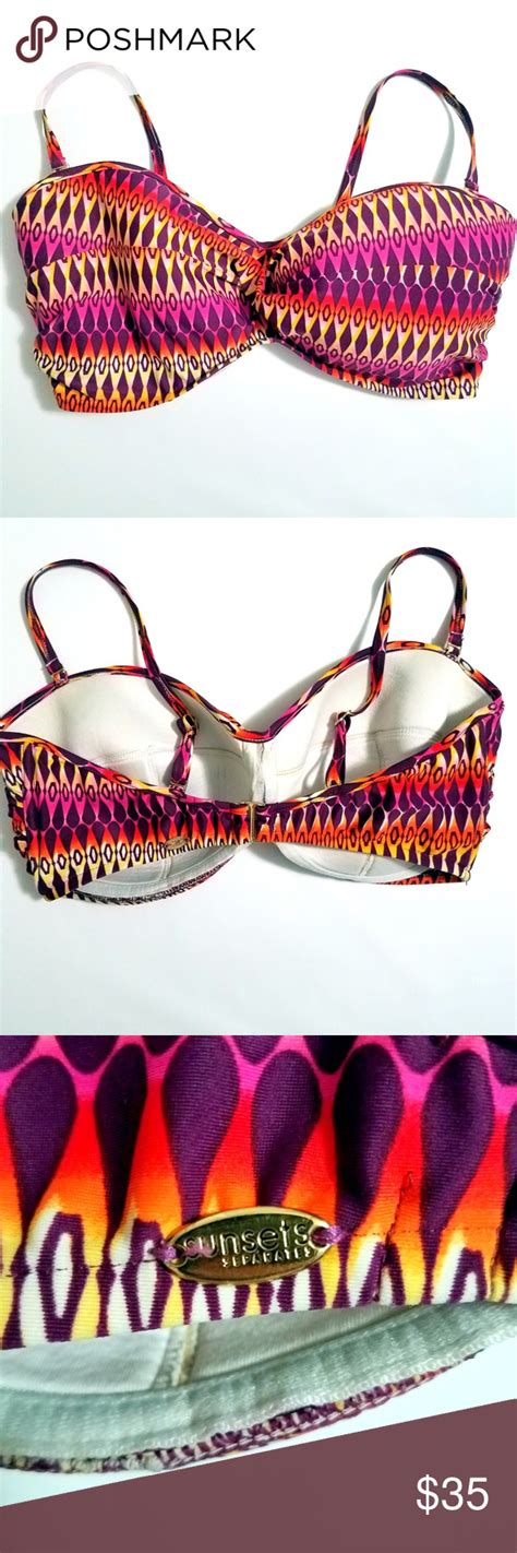 Sunsets 38g Bikini Top Bandeau Boho Tribal Swim Bikini Tops Bikinis