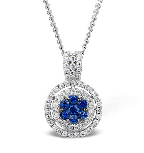 Sapphire Necklaces Pendants The Diamond Store