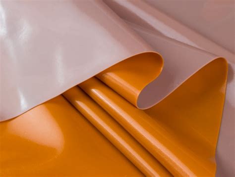 Mjtrends Latex Sheeting Metallic Orange And Grey