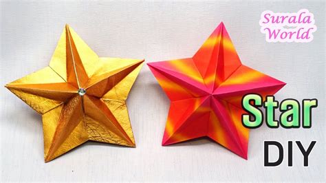 Try to keep the right corner pointy as you make the crease, and. Star DIY, Star Origami, Christmas Ornament, How to make a paper star. | Origami csillagok ...