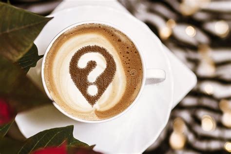 Coffee Cup With Question Mark Stock Image Image Of Concepts Cafe
