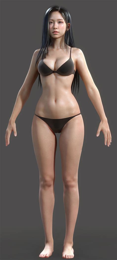 Artstation Girl Face And Body Wip Jang Seonghwan 体