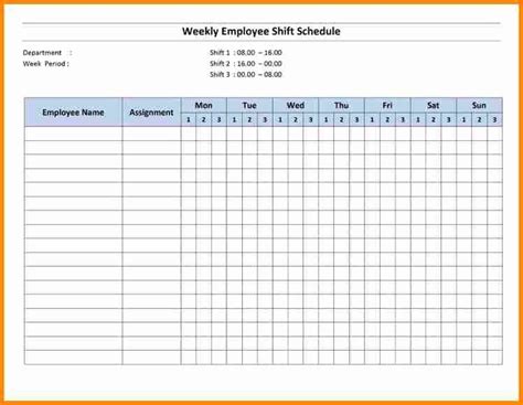 Monthly Staff Schedule Template Awesome Monthly Employee Schedule