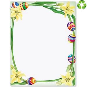 This printable easter border has a line of pastel easter eggs in a column down the left side. Easter Border Border Papers | PaperDirect's