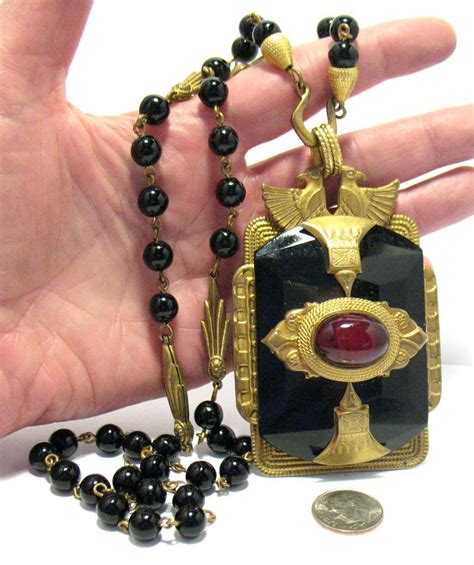 Shop fair trade jewelry & support global artisans to continue their craft. ART DECO MASSIVE EGYPTIAN REVIVAL ONYX CARNELIAN GOLD ...