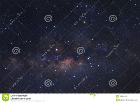 Milky Way Galaxy With Stars And Space Dust In The Universe High Stock