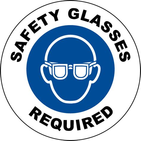 safety glasses required floor sign save 10 instantly