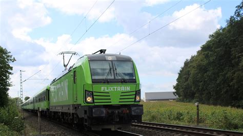 Bahnverkehr Auf Der Rollbahn Viele Makros Mit Flixtrain Br 185 Br