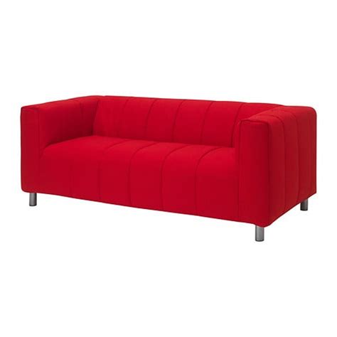 Ikea Klippan Loveseat Sofa Slipcover Cover Ransta Red Padded Quilted