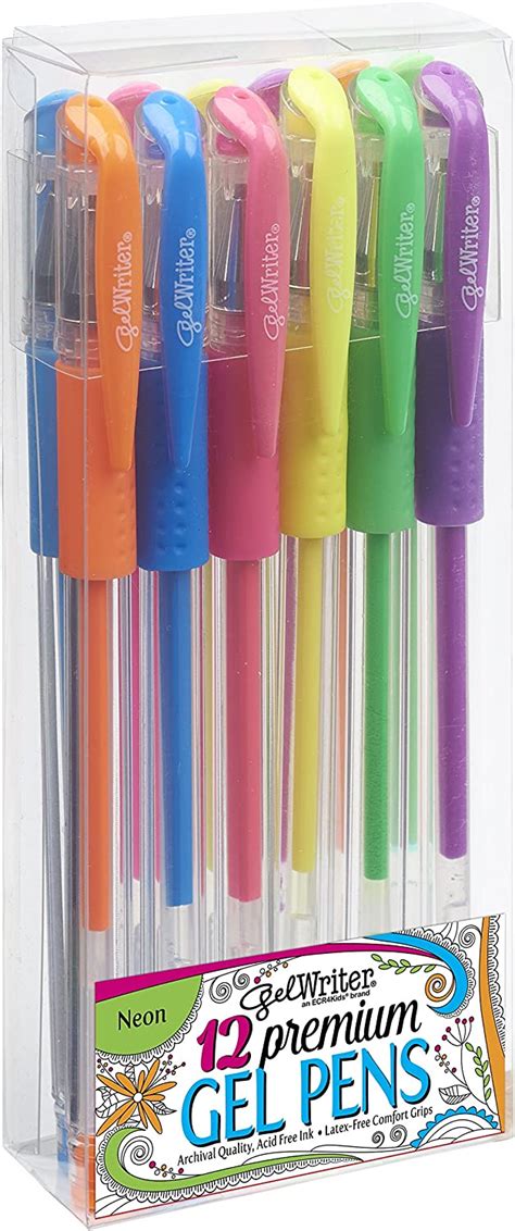 Ecr4kids Gelwriter Gel Pens Set Premium Multicolor Neon