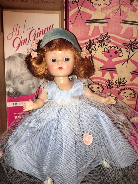 Vintage Vogue Ginny Doll Formals Series Blue Dress Box Painted Lash