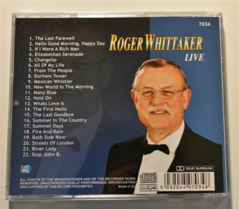 Roger Whittaker Live River Lady Planet 200 Cd New And Orig Box 22