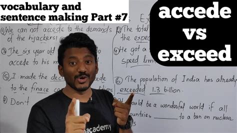 Confusing Vocabulary Accede Vs Exceed Learn English Through Bangla