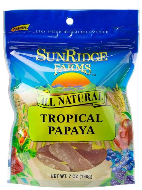 Tropical Papaya Spears Sunridge Farms