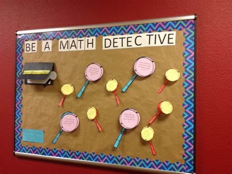 Math Detective Bulletin Board Classroom Bulletin Boards Math Math