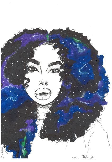 Galaxy Hair Drawing At Explore Collection Of