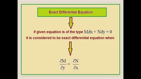 Differential Equations Exact Differential Equation By Dr Sanjay S