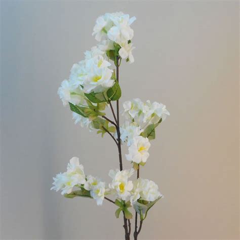 Artificial Cherry Blossom Branch Cream 77cm Artificial Flowers