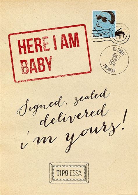 Here I Am Baby Signed Sealed Delivered Lyrics Lyricswalls