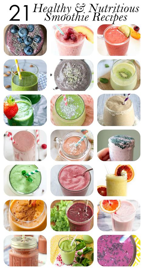 21 Healthy Smoothie Recipes For Breakfast Energy And More
