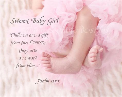 8x10 Sweet Baby Girl Or Custom Name And Birthdate Nursery Room Decor