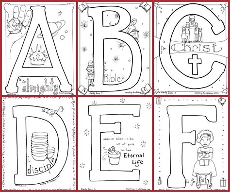 Bible Alphabet Coloring Pages - 100% Free