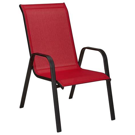 Essential Garden Bartlett Assorted Stack Chair Red