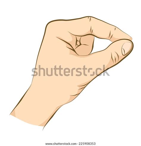 Pinch Hand Holding Something Delicate Small Stock Vector Royalty Free