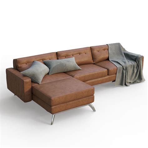 Comfort 3d Model Leather Sofa Cgtrader
