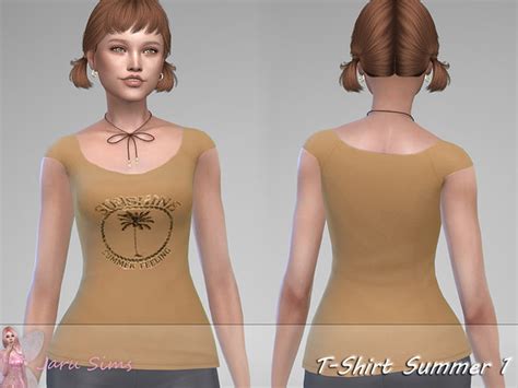 T Shirt Summer 1 By Jaru Sims At Tsr Sims 4 Updates