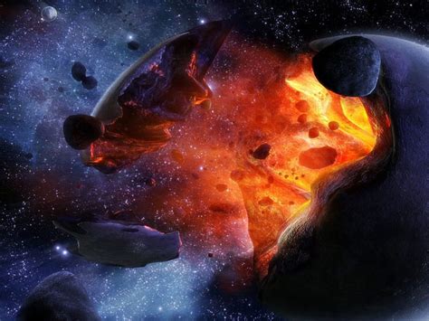 Explosion In Space Explosion Stars Fire Planet Hd Wallpaper Peakpx