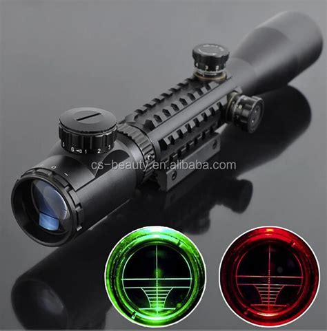 Tactical 3 9x40 Red Green Illuminated Optics Sniper Rangefinder Rifle