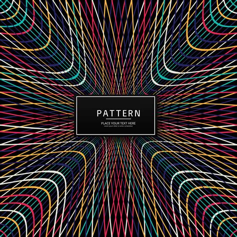 Modern Dark Colorful Lines Pattern Design Download Free Vectors