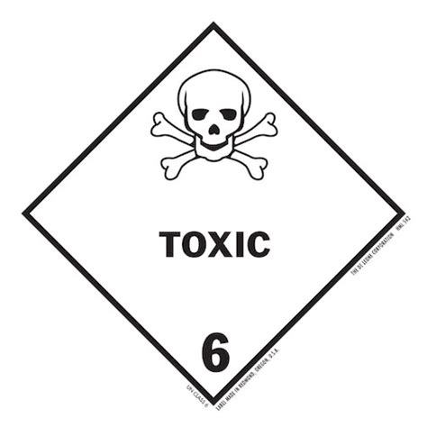 Hazmat Class 6 Labels Poisonous Infectious Substances