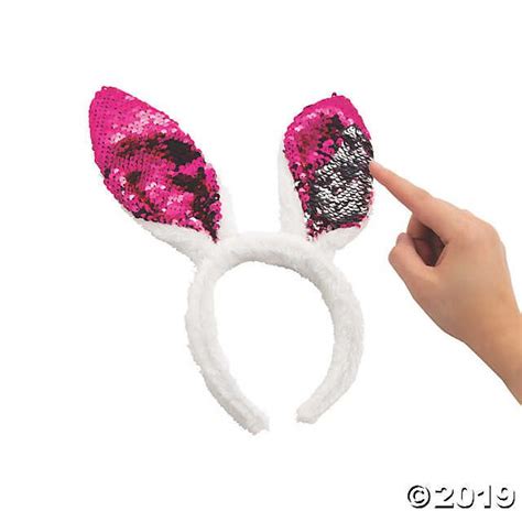 Reversible Sequin Bunny Ears Headbands Oriental Trading Bunny Ears