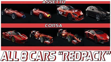 Assetto Corsa Red Pack DLC 8cars YouTube
